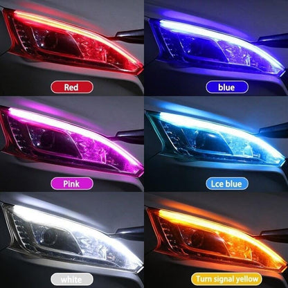 🚗 PROMO FLASH : 50% DE RÉDUCTION ! Bande LED à Flux Dynamique Bi-Couleur – Étanche 30 cm, 12V – 1 Paire for Style Auto Unique ✨