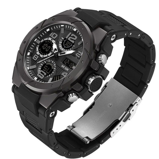 🔥 -50% ! ⌚ Montre de Sport Lumineuse Imperméable pour Homme – Alliage Zinc + ABS – 50 m – Chrono/Alarme/Date – 6 Coloris – Noir/Vert/Bleu/Argenté/Doré/Rouge 🏊