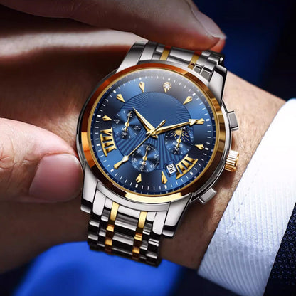 ⌚✨ PROMO FLASH : 50% DE RÉDUCTION ! Montre Homme Quartz Multifonction – Bracelet Acier Inoxydable & Dateur, Mouvement Précision et Étanche Quotidienne for un Style Fiable et Élégant ✨