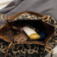 👜🐆 PROMO FLASH 50% ! Sac Fourre-Tout Grande Capacité 35L – Imprimé Léopard, Cuir PU, Polyester, Style Moderne & Polyvalent ✨