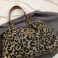 👜🐆 PROMO FLASH 50% ! Sac Fourre-Tout Grande Capacité 35L – Imprimé Léopard, Cuir PU, Polyester, Style Moderne & Polyvalent ✨