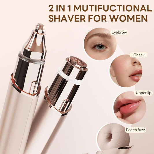🥳 50% DE RÉDUCTION – PLUS DE 50 000 VENDUS ! 💖 Épilateur Facial 2-en-1 – ABS + Alliage – Doux & LED + Recharge USB for Femme