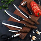 🔥🔪 PROMO LIMITÉE 50% ! Ensemble Couteaux de Chef Professionnels 6 Pièces – Acier Inoxydable, Manche Bois, Tranchant Durable, Texturé Martelé, Parfait pour Toutes Cuisines ✨