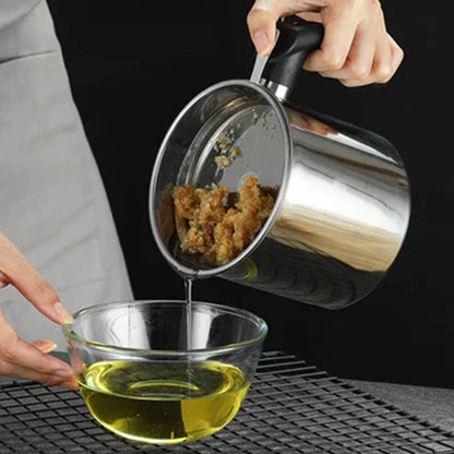 🍶 PROMO LIMITÉE -50% ! ✨ Bocal à Huile de Cuisine en Acier Inoxydable 304 – Anti-Goutte, Sans BPA, Filtre Amovible, Idéal Cuisine & Table 🧑‍🍳🌿