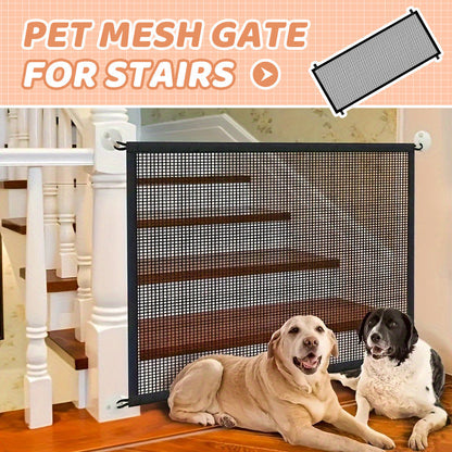 🎉 SOLDES 2026 – PLUS DE 24 800 VENDUS ! 💞 Barrière en Filet pour Animaux – Sans Perçage – Tissu Durable & Crochets Adhésifs pour Escaliers, Portes et Couloirs 🐾