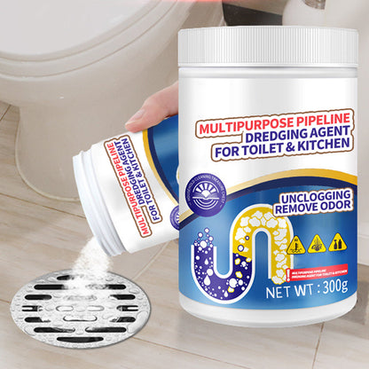 💯🚽 PROMO FLASH 50% ! Déboucheur Multifonction Toilettes & Cuisine – Dissout Cheveux, Graisses, Résidus, Non Corrosif, Sécuritaire pour Tuyauterie PVC/Acier, 300g ✨