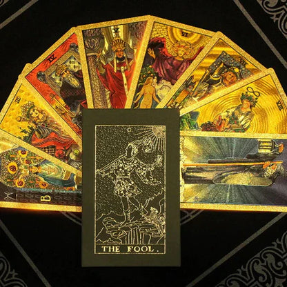 🔮✨ Witchy Cauldron Tarot Card Set – Rose Gold Accents, Complete Guide Book & Velvet Pouch 🎴📖