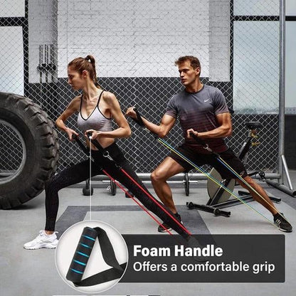 💪📢 PROMO FLASH 66% ! Kit Bandes de Résistance 12 Pièces – 10-100 LBS, Latex Naturel, Mallette Transport, Parfait pour Home Gym & Fitness N'importe Où 🏅