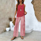 🌴👗 PROMO FLASH 50% ! Tenue 2 Pièces Femme Imprimée – Haut sans Manches & Pantalon Large, Tissu Doux, Style Bohème Chic & Polyvalent pour les Vacances ✨