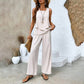 🌴👗 PROMO FLASH 50% ! Tenue 2 Pièces Femme Imprimée – Haut sans Manches & Pantalon Large, Tissu Doux, Style Bohème Chic & Polyvalent pour les Vacances ✨