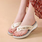 💕-50% !  Tongs Femme avec Semelle Coussinée et Soutien de la Voûte Plantaire – Mousse à Mémoire de Forme – Absorption des Chocs pour Pieds Plats et Fasciite Plantaire 🌊