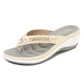 💕-50% !  Tongs Femme avec Semelle Coussinée et Soutien de la Voûte Plantaire – Mousse à Mémoire de Forme – Absorption des Chocs pour Pieds Plats et Fasciite Plantaire 🌊