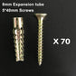 🔩 50% DE RÉDUCTION ! 🧱 Vis à Expansion Crantée Renforcée – Acier – Anti-Rotation & Fixation Béton/Brique for Maçonnerie