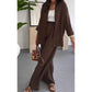 👚👖 PROMO FLASH 50% ! Ensemble Femme 2 Pièces Uni – Chemise Ample + Pantalon Large, 6 Couleurs, Tailles S-4XL, Tissu Respirant, Idéal Bureau & Quotidien 🌿