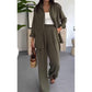👚👖 PROMO FLASH 50% ! Ensemble Femme 2 Pièces Uni – Chemise Ample + Pantalon Large, 6 Couleurs, Tailles S-4XL, Tissu Respirant, Idéal Bureau & Quotidien 🌿