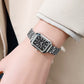 🔥🎁 PROMO FLASH 70% ! Montre Bracelet Quartz Femme Luxe – Boîtier Rectangulaire, Cadran Dégradé, Aiguilles Délicates, Style Moderne & Sophistiqué ✨