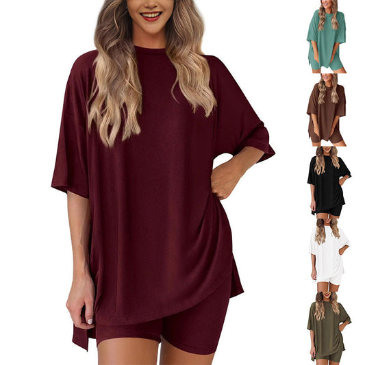 ⏳👕 PROMO LIMITÉE 50% DE RÉDUCTION ! ✨ Ensemble 2 Pièces Ample & Décontracté – Haut Manches Courtes & Short, 6 Couleurs (S-4XL) 💥