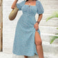 👗🌸 PROMO FLASH 50% ! Robe Longue Grande Taille Bohème – Imprimé Fleuri, Fente Latérale, Manches Courtes, Tissu Léger, 6 Couleurs, Taille L-4XL, Parfaite pour l'Été & Vacances ✨