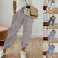 💕 PROMO LIMITÉE -50% ! 🌿 Pantalon Rayé Lin & Coton Femme – Taille Élastiquée, Jambes Larges, Respirant · 6 Coloris · M–3XL · Quotidien, Vacances & Voyages ✨