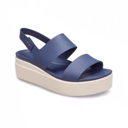 🥿✨ PROMO FLASH 50% ! Sandales Plates à Plateforme Femme – Semelle Mousse Mémoire de Forme, Empeigne TPU Souple, Boutons-Pression Réglables, 5 Couleurs, Parfaites pour l'Été & le Quotidien ☀️