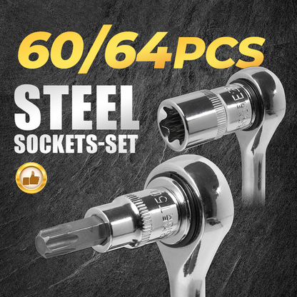 🏆🔩 PROMO FLASH 50% ! Coffret de Douilles Professionnel 71 Pièces – Acier CR-V/S2, Entraînements 1/4" 3/8" 1/2", Hex/Star/Torx/E-Torx, Parfait pour Mécanique Auto & Moto 🚗
