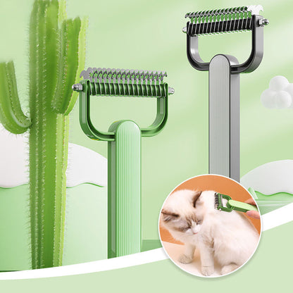 🐕🐈 PROMO FLASH 50% ! Peigne en Acier Inoxydable pour Chats & Chiens – Double Rangée de Dents, Rotatif, Anti-Chute, Massage Doux, 2 Tailles, 2 Couleurs ✨