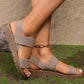 🎉 50% DE RÉDUCTION ! ✨ Sandales Casual Antidérapantes Femme – Tissu Tissé & Caoutchouc – Brides Élastiques Larges for Été