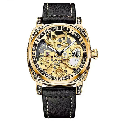 ⌚✨ PROMO FLASH 50% ! Montre Mécanique Homme Multifonction Squelette – Gravure Totem, Verre Minéral, Mouvement Automatique, Style Rétro & Industriel 🎩