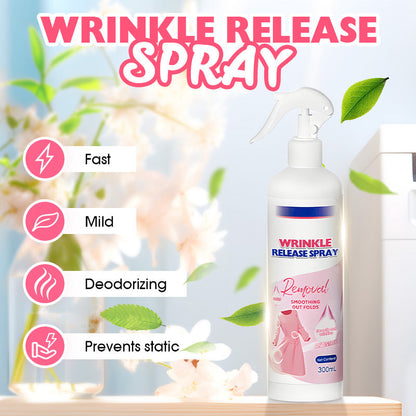 ✨ PROMO LIMITÉE 50% DE RÉDUCTION ! 🧴 Spray Antirides Multifonctionnel – Élimine Plis, Neutralise Odeurs, Sans Repassage 💧