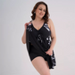 ❤️👙 PROMO FLASH 50% ! Robe de Bain Imprimée Femme – Col V, Sans Manches, Short Intégré, 3 Motifs, Tailles L-4XL, Idéale Plage & Piscine 🌊