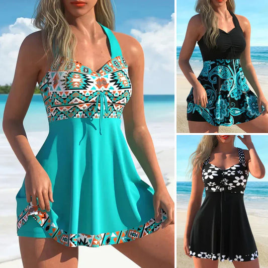 💃Final Hours Flash Sale !!✨Strap Top & Fitted Swim Shorts Separable Swimsuit 