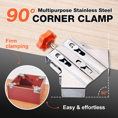 🔥 -50% ! 🛠️ Serre-Joint d’Angle 90° en Acier Inoxydable – Type Ouvert/Fermé – Lot de 2 ou 4 – Pour Menuiserie, Métal et Cadres 🔩