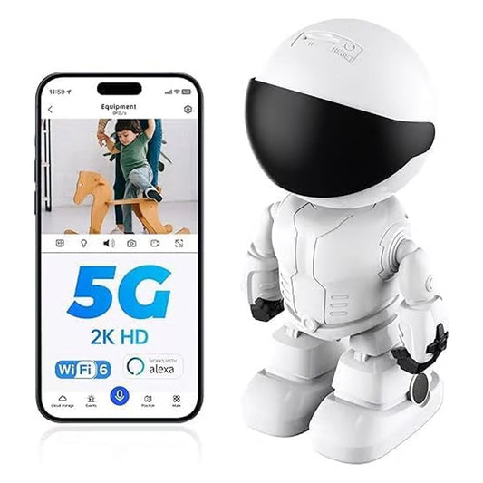 🔥 49% de réduction Hot Sale Caméra en Forme de Robot Intérieur Sans Fil avec Détection de Mouvement - 🛬