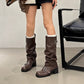 👢 -50% ! ✨ Bottes Longues Décontractées et Élégantes pour Femmes – Microfibre & Caoutchouc – Talon Bloc Stable & Design Facile à Enfiler pour Automne/Hiver 🍂
