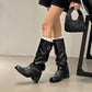 👢 -50% ! ✨ Bottes Longues Décontractées et Élégantes pour Femmes – Microfibre & Caoutchouc – Talon Bloc Stable & Design Facile à Enfiler pour Automne/Hiver 🍂