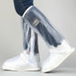🔥 PROMO LIMITÉE -40% ! 🥾 Couvre-Bottes Imperméables PVC – Semelle Antidérapante, Bande Réfléchissante, Pliable & Réutilisable · Noir & Blanc · S–2XL ☔
