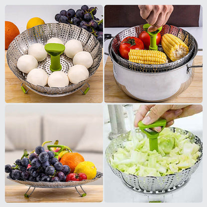 🥘 PROMO FLASH : -50% DE RÉDUCTION ! ✨ Panier Vapeur Pliable en Acier Inoxydable – Pétales Extensibles 13–28 cm & Pieds Silicone for Cuisson Saine au Quotidien 🥦