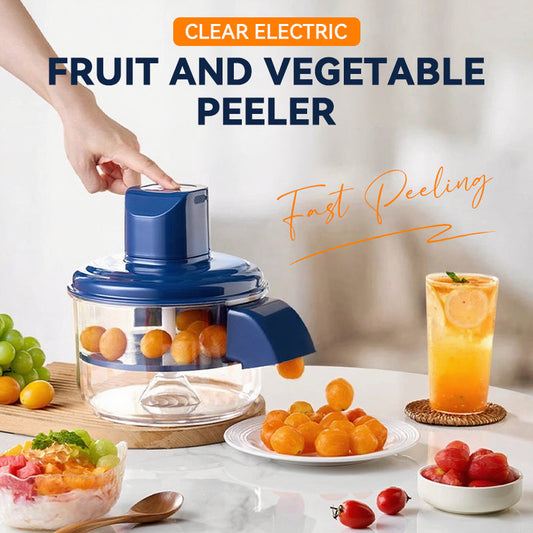 🍎 -50% ! ⏳ Éplucheur Électrique Transparent – PC & Lames Inox – Moteur Cuivre & 5 Lames – Batterie 1300 mAh pour Cuisine 🥕