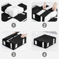 🎁 -50% ! 🛏️ Set de Draps Pliables Organiseur – Lin Imitation + Carton – Fenêtre Transparente & Fermeture Solide pour Literie Queen/King 📦