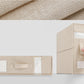 🎁 -50% ! 🛏️ Set de Draps Pliables Organiseur – Lin Imitation + Carton – Fenêtre Transparente & Fermeture Solide pour Literie Queen/King 📦