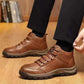 Men's all-weather mid-top sports leather shoes