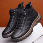Men's all-weather mid-top sports leather shoes