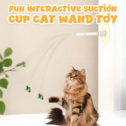 🐱 PROMO FLASH : 50% DE RÉDUCTION ! 🎣 Jouet Interactif pour Chat avec Ventouse – Rotation 360° & Double Mode Automatique 😻