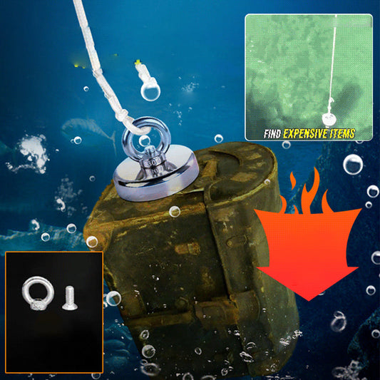 🧲 50% DE RÉDUCTION ! ⚡ Aimant de Sauvetage Magnétique – Néodyme – ≥30 kg & Anti-Corrosion for Pêche & Sauvetage