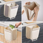 🗑️ -50% ! 🧹 Poubelle Suspendue Pliable Polyvalente pour Cuisine – PP + TPR – 6 L / 11 L – Beige/Gris – Gain de Place pour Petits Espaces 🏠