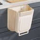🗑️ -50% ! 🧹 Poubelle Suspendue Pliable Polyvalente pour Cuisine – PP + TPR – 6 L / 11 L – Beige/Gris – Gain de Place pour Petits Espaces 🏠