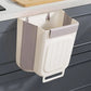 🗑️ -50% ! 🧹 Poubelle Suspendue Pliable Polyvalente pour Cuisine – PP + TPR – 6 L / 11 L – Beige/Gris – Gain de Place pour Petits Espaces 🏠