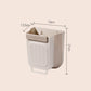 🗑️ -50% ! 🧹 Poubelle Suspendue Pliable Polyvalente pour Cuisine – PP + TPR – 6 L / 11 L – Beige/Gris – Gain de Place pour Petits Espaces 🏠