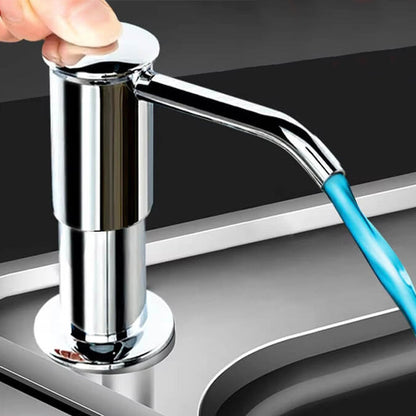 🧼🚰 PROMO FLASH 50% ! Distributeur de Savon Intégré pour Évier – ABS Durable, Tête Élargie, Étagère Intégrée, 3 Couleurs, Installation Facile 🍳