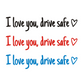 ⏳60 % OFF !!💖 I Love You Drive Safe Car Rearview Mirror Decal